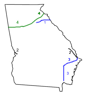 Map of Georgia w/Frograil tours
